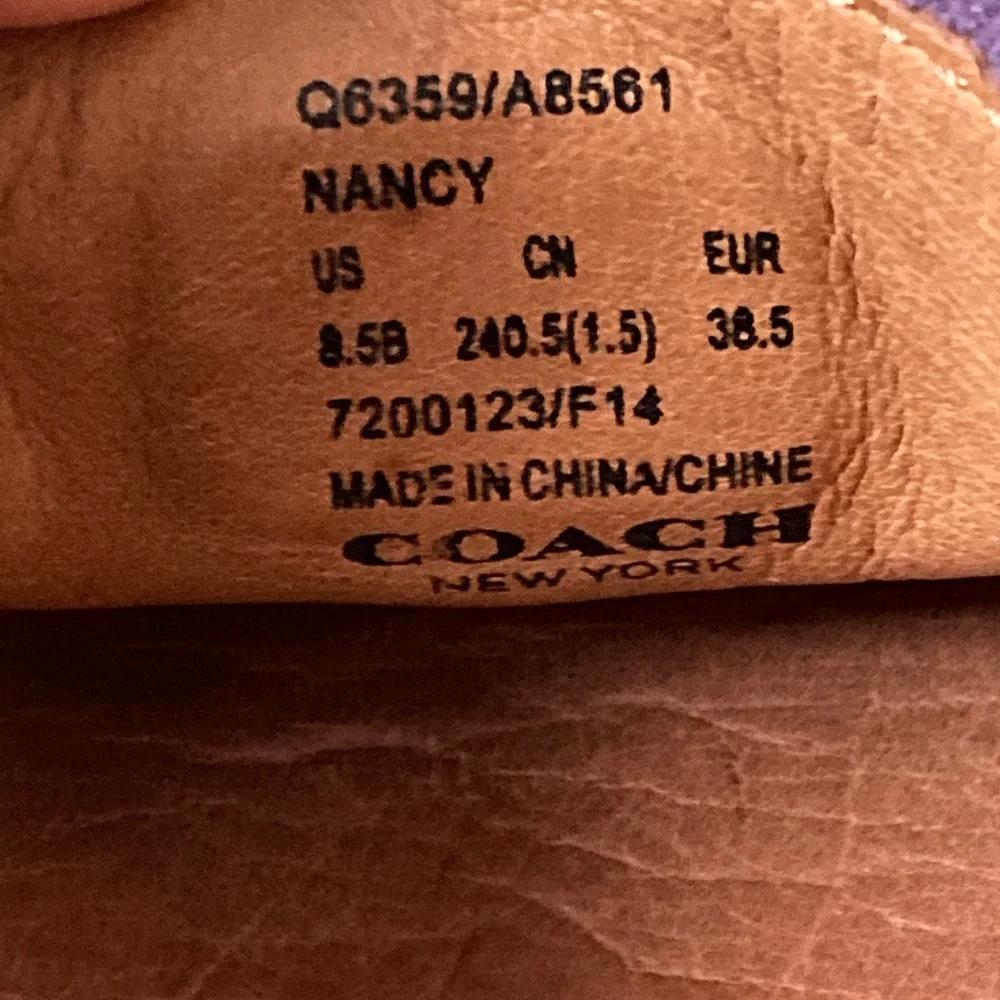 Coach Nancy Nubuck Violet Driving Loafers 8.5 EUC - Picture 8 of 8